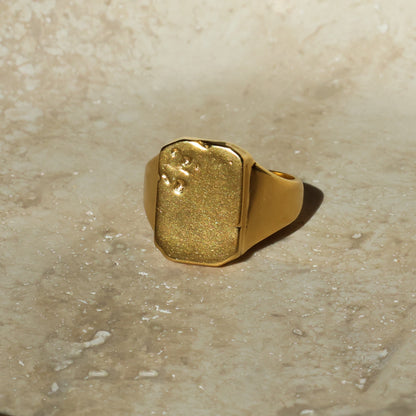 Distressed Signet Ring