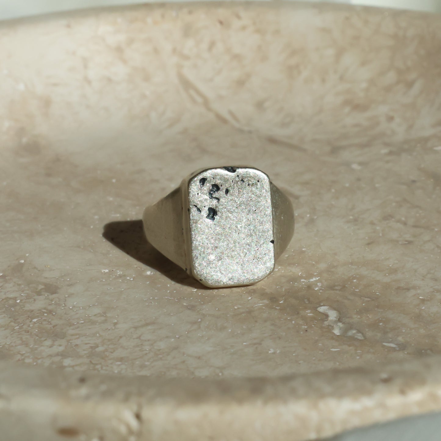 Distressed Signet Ring - Silver