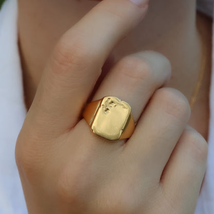 Distressed Signet Ring