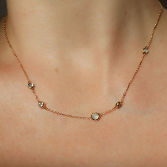 Asymmetrical Gemstone Necklace