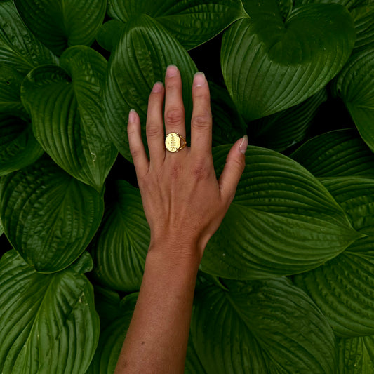 Lupine Coin Ring - Gold