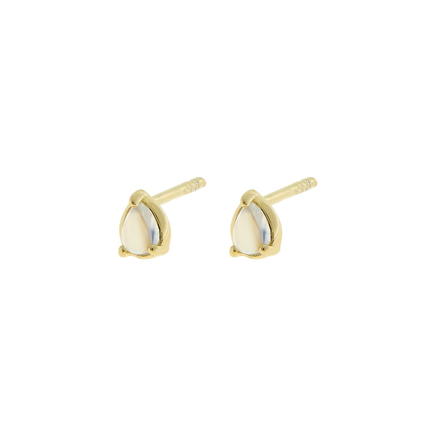 Pear Moonstone Studs - Gold