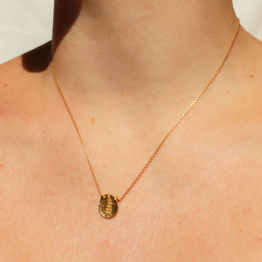 Lupine Coin Pendant - Gold