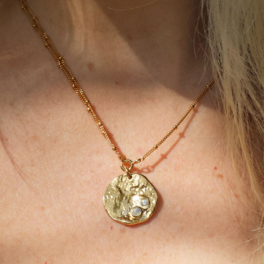 Molten Pendant Convertible Necklace - Gold