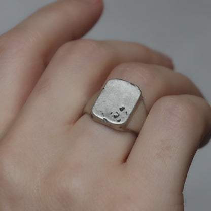 Distressed Signet Ring